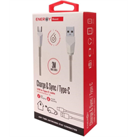 כבל טעינה באורך 3 מטר ENERGY - USB to Type-c
