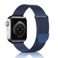 רצועת מתכת Milanese לשעון אפל Apple Watch 44/45/46/49 צבע כחול Blue